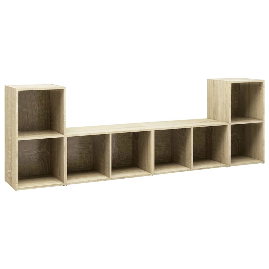 vidaXL Szafki TV, 4 szt., dąb sonoma, 72x35x36,5 cm, płyta wiórowa