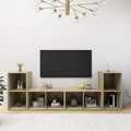 vidaXL Szafki TV, 4 szt., dąb sonoma, 72x35x36,5 cm, płyta wiórowa