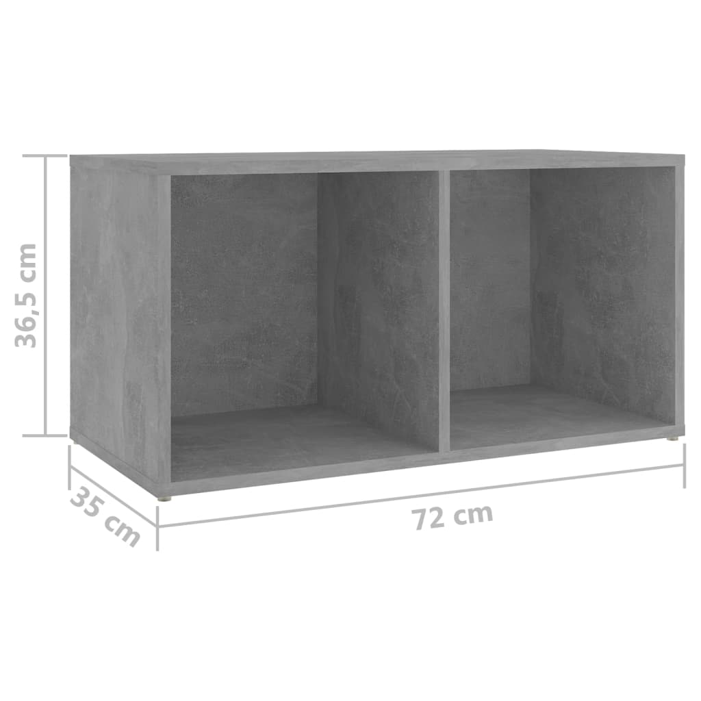 vidaXL Szafki TV, 4 szt., szarość betonu, 72x35x36,5 cm, płyta wiórowa