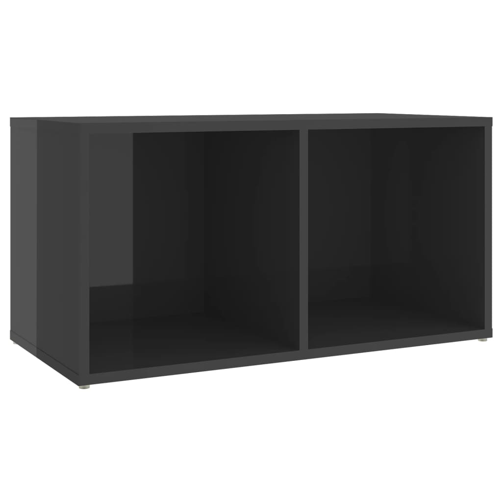 vidaXL Szafki TV, 4 szt., szare, wysoki połysk, 72x35x36,5 cm, płyta