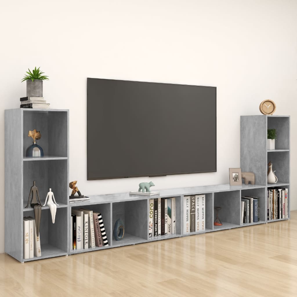 vidaXL | Szafka pod telewizor | 4 pcs 37 x 35 x 107.5 cm