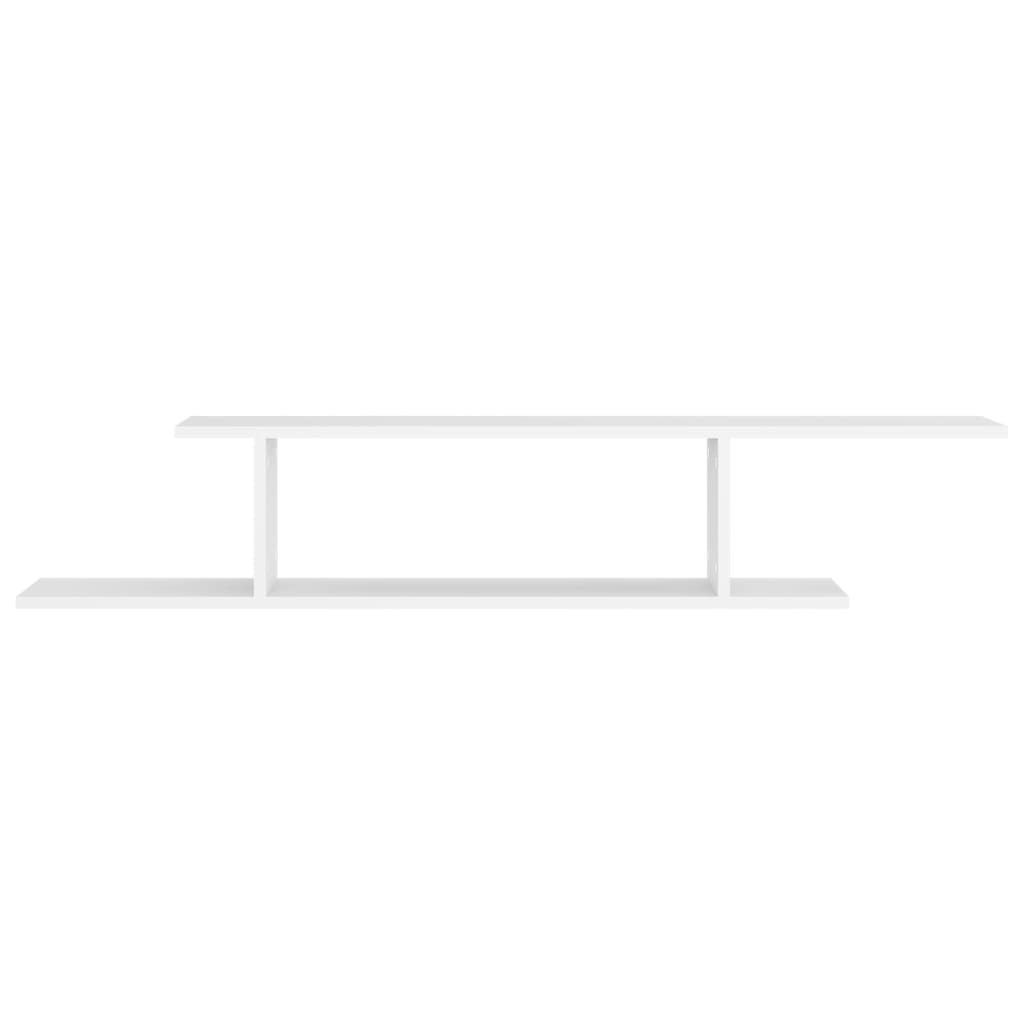 vidaXL Wisząca szafka pod TV, biała, 125x18x23 cm