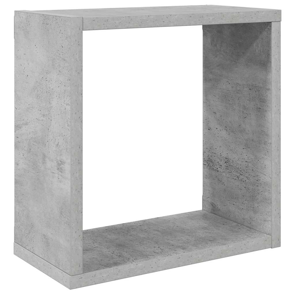 vidaXL Półki ścienne kostki, 2 szt., szarość betonu, 30x15x30 cm