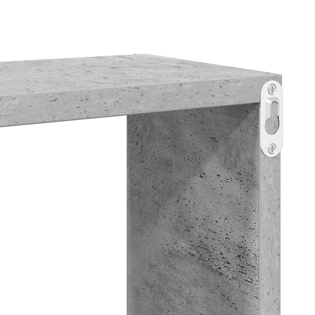 vidaXL Półki ścienne kostki, 2 szt., szarość betonu, 30x15x30 cm