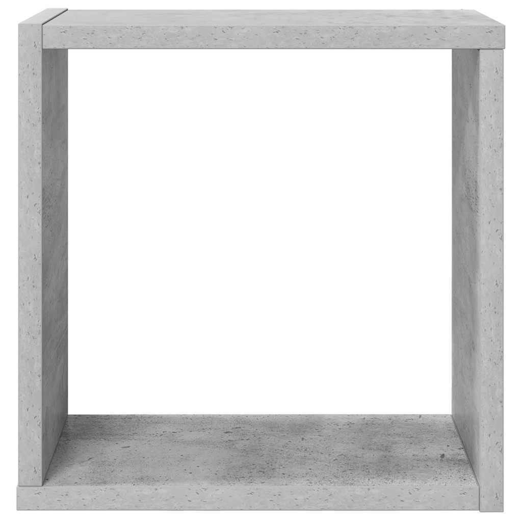 vidaXL Półki ścienne kostki, 4 szt., szarość betonu, 30x15x30 cm