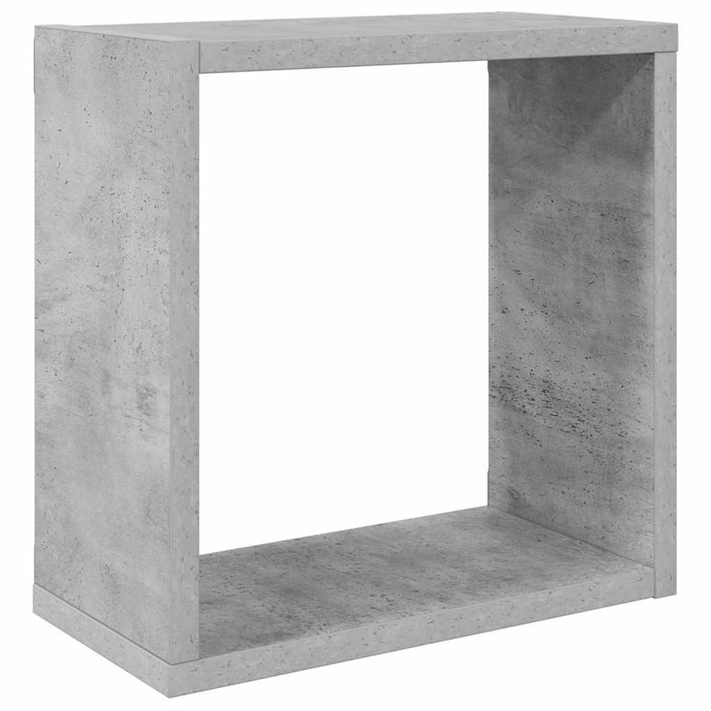 vidaXL Półki ścienne kostki, 6 szt., szarość betonu, 30x15x30 cm