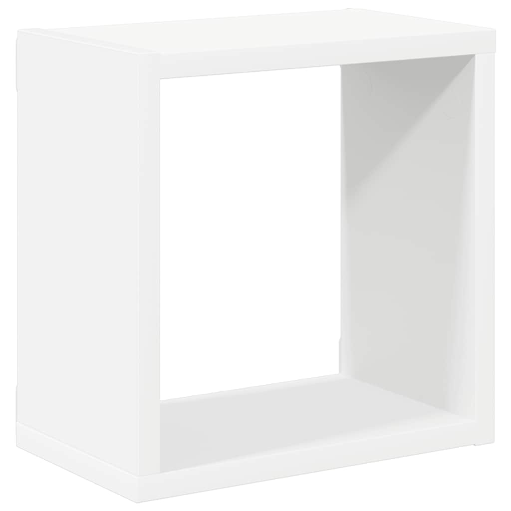 vidaXL Półki ścienne kostki, 2 szt., białe, 26x15x26 cm