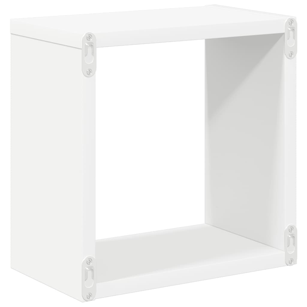 vidaXL Półki ścienne kostki, 6 szt., białe, 26x15x26 cm