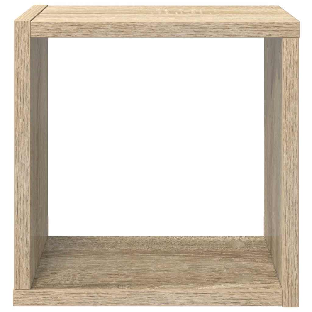 vidaXL Półki ścienne kostki, 2 szt., dąb sonoma, 26x15x26 cm