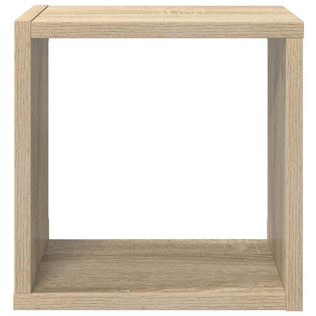 vidaXL Półki ścienne kostki, 4 szt., dąb sonoma, 26x15x26 cm