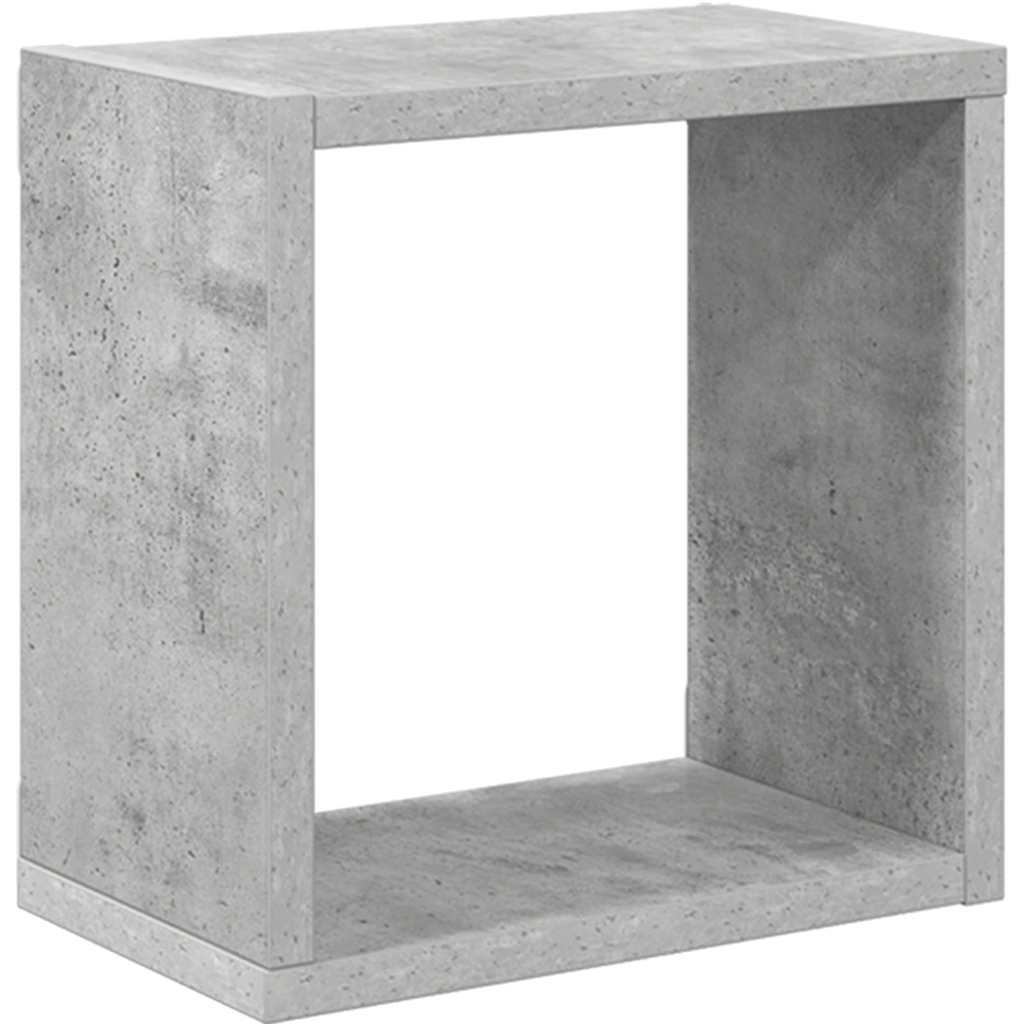 vidaXL Półki ścienne kostki, 4 szt., szarość betonu, 26x15x26 cm