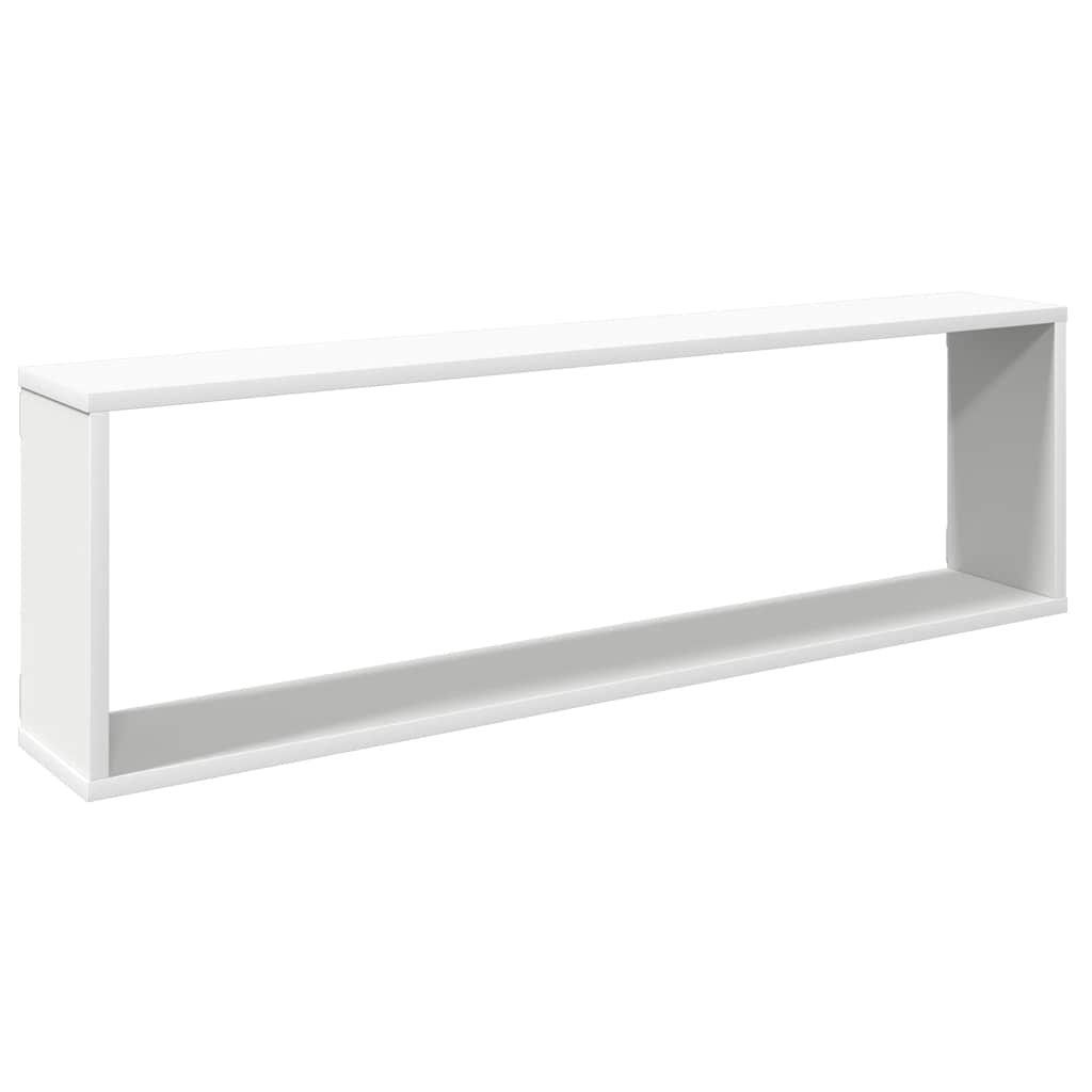 vidaXL Półki ścienne kostki, 2 szt., białe, 100x15x30 cm