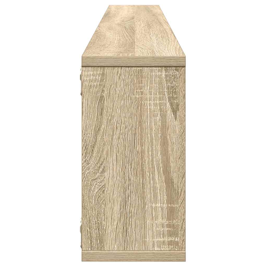 vidaXL Półki ścienne kostki, 2 szt., dąb sonoma, 100x15x30 cm