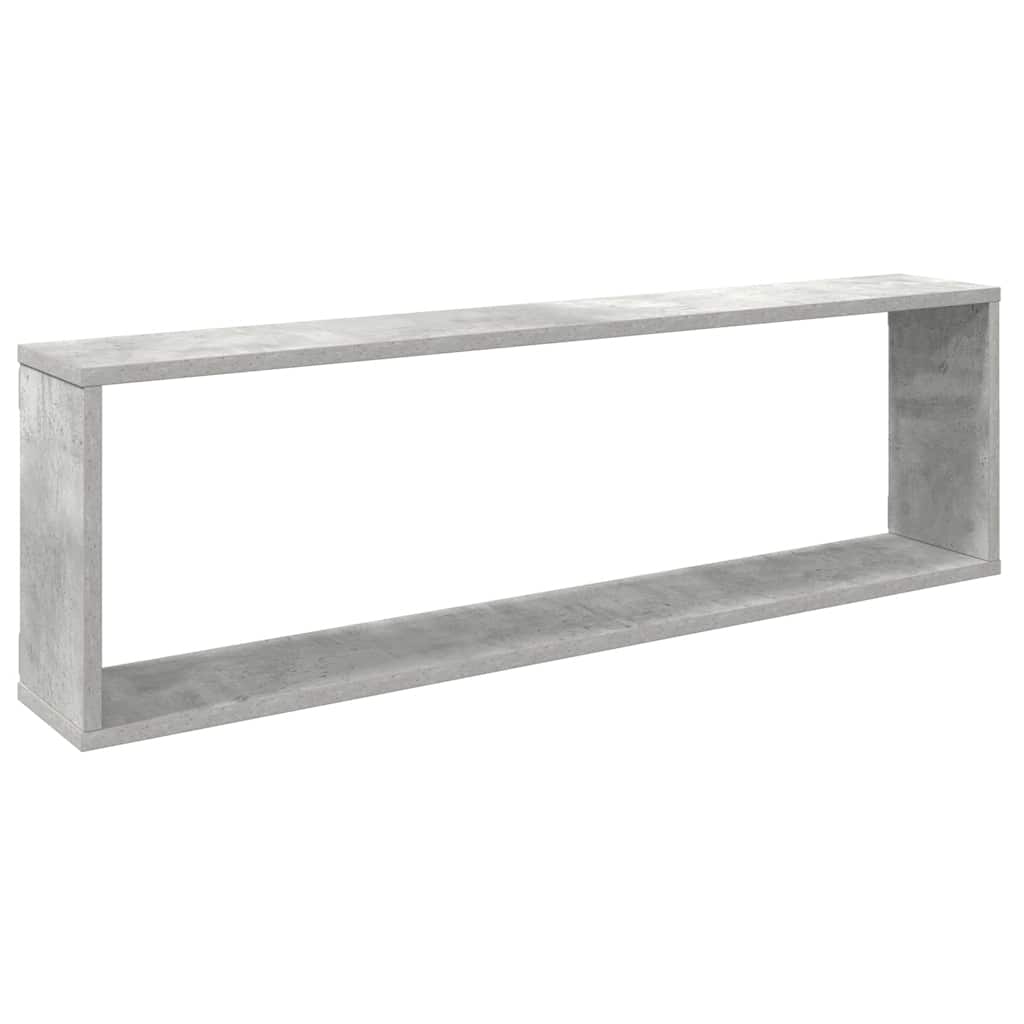 vidaXL Półki ścienne kostki, 2 szt., szarość betonu, 100x15x30 cm