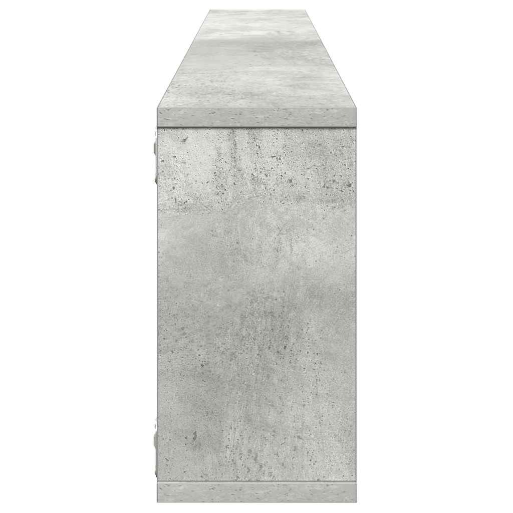 vidaXL Półki ścienne kostki, 4 szt., szarość betonu, 100x15x30 cm