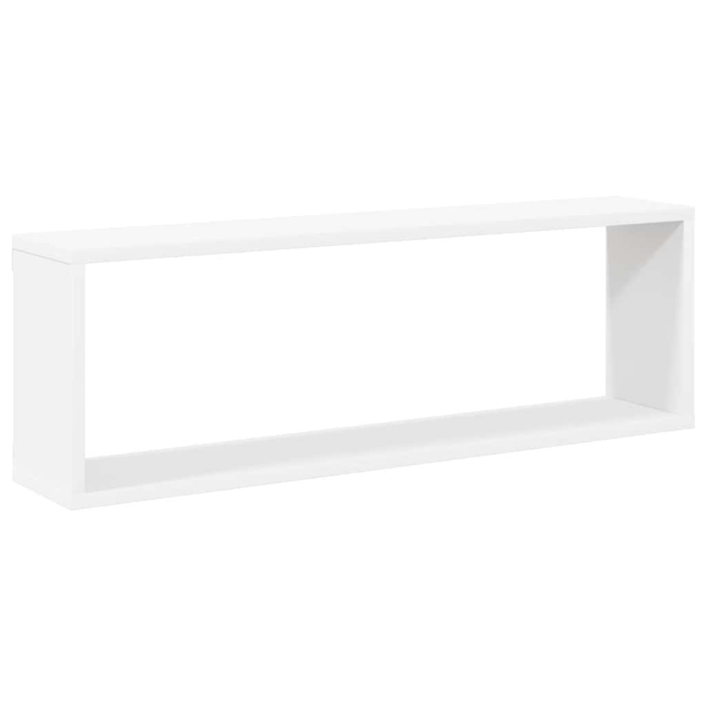vidaXL Półki ścienne kostki, 2 szt., białe, 80x15x26,5 cm