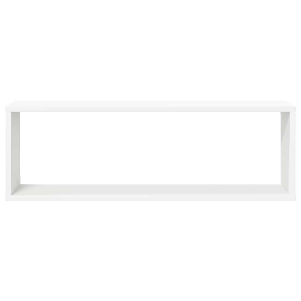 vidaXL Półki ścienne kostki, 2 szt., białe, 80x15x26,5 cm