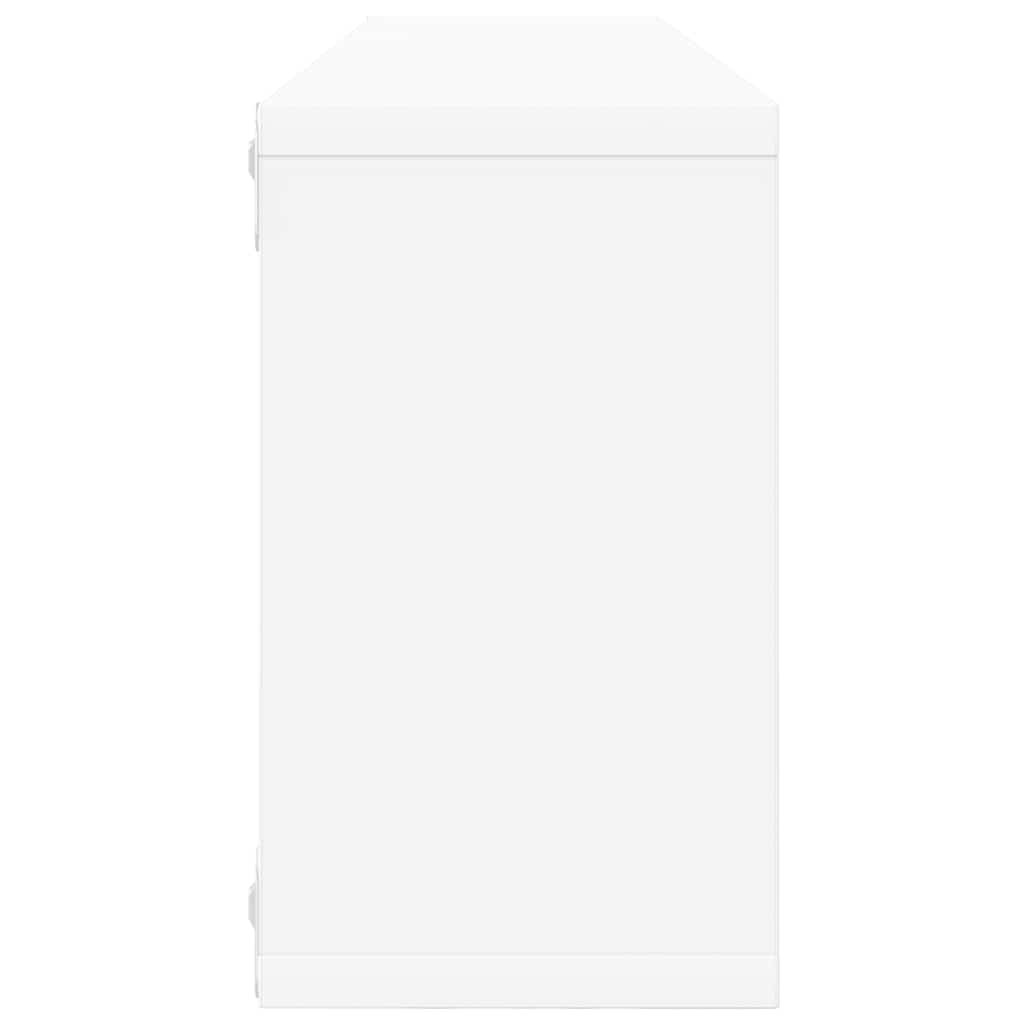 vidaXL Półki ścienne kostki, 2 szt., białe, 80x15x26,5 cm
