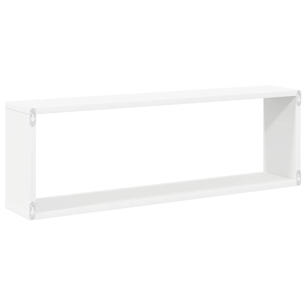 vidaXL Półki ścienne kostki, 2 szt., białe, 80x15x26,5 cm