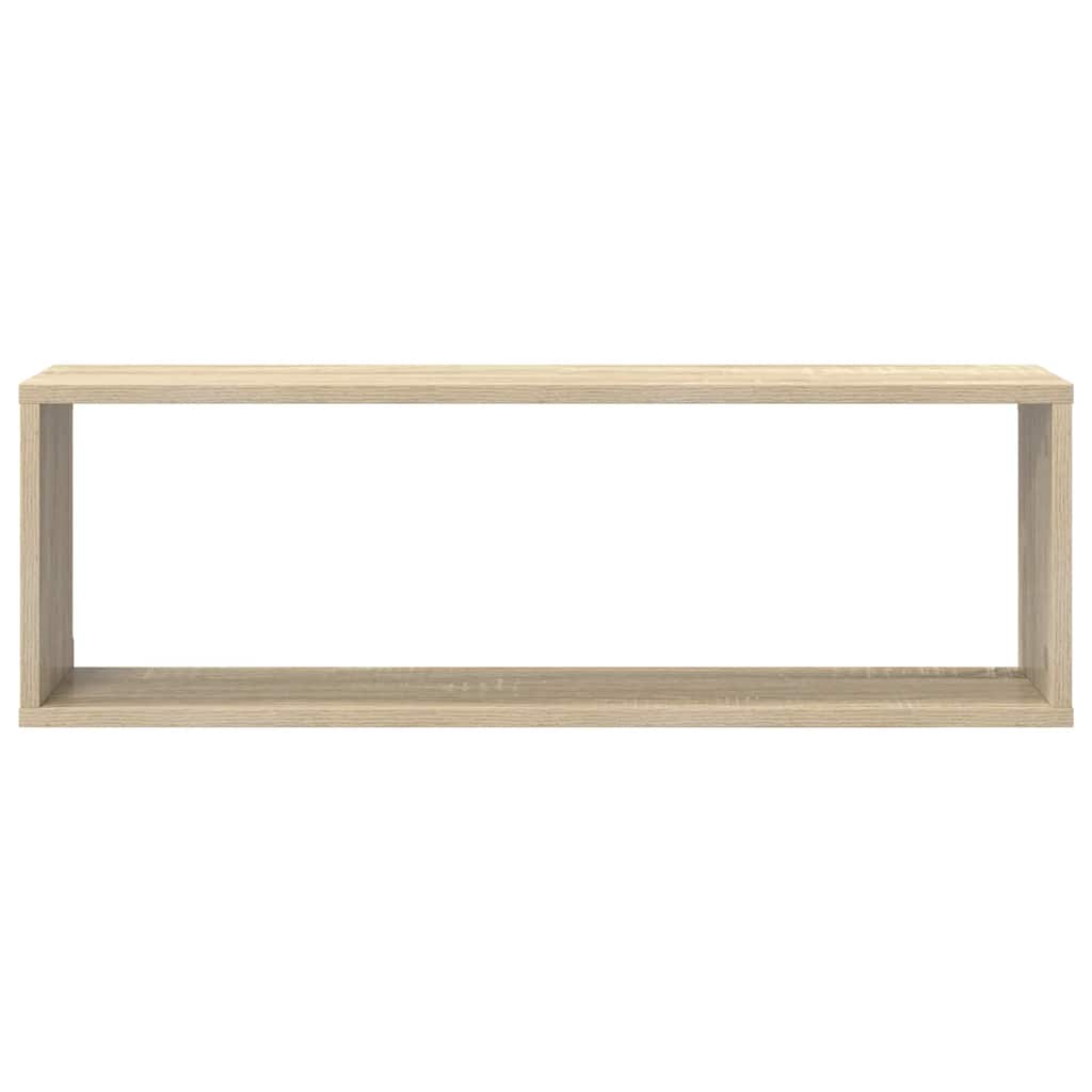 vidaXL Półki ścienne kostki, 4 szt., dąb sonoma, 80x15x26,5 cm