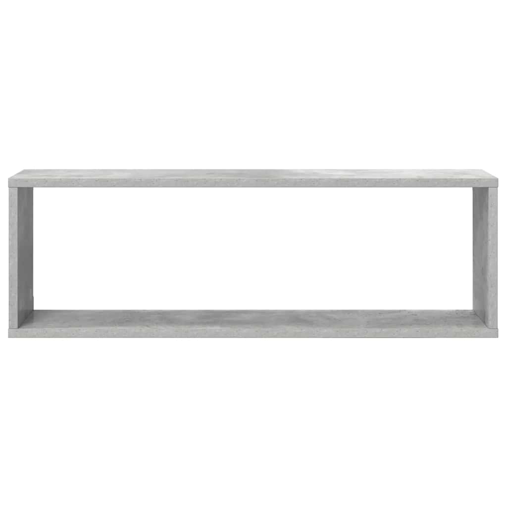 vidaXL Półki ścienne kostki, 2 szt., szarość betonu, 80x15x26,5 cm