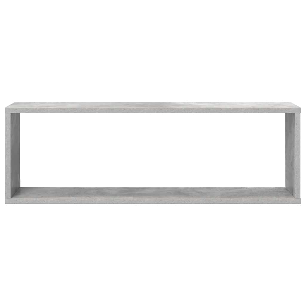 vidaXL Półki ścienne kostki, 4 szt., szarość betonu, 80x15x26,5 cm