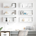 vidaXL Półki ścienne kostki, 6 szt., białe, 60x15x23 cm
