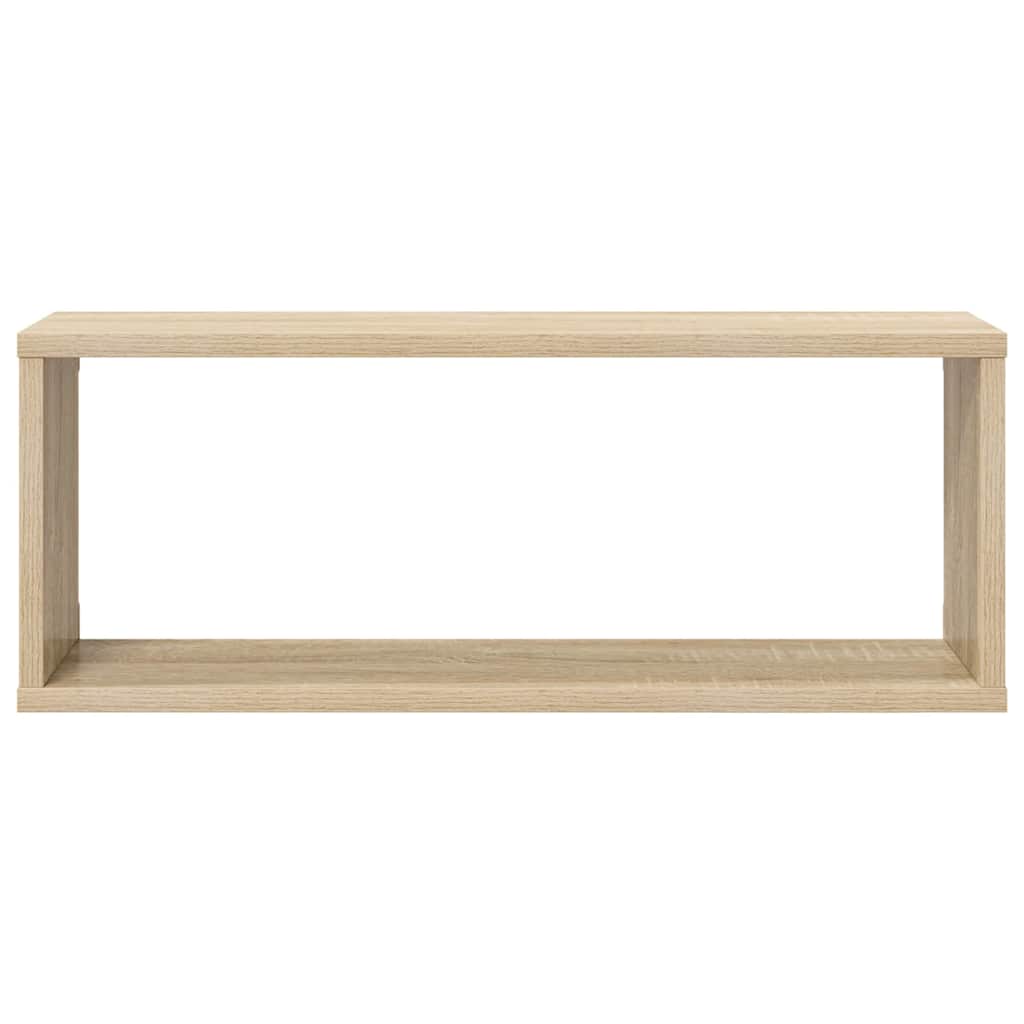 vidaXL Półki ścienne kostki, 2 szt., dąb sonoma, 60x15x23 cm