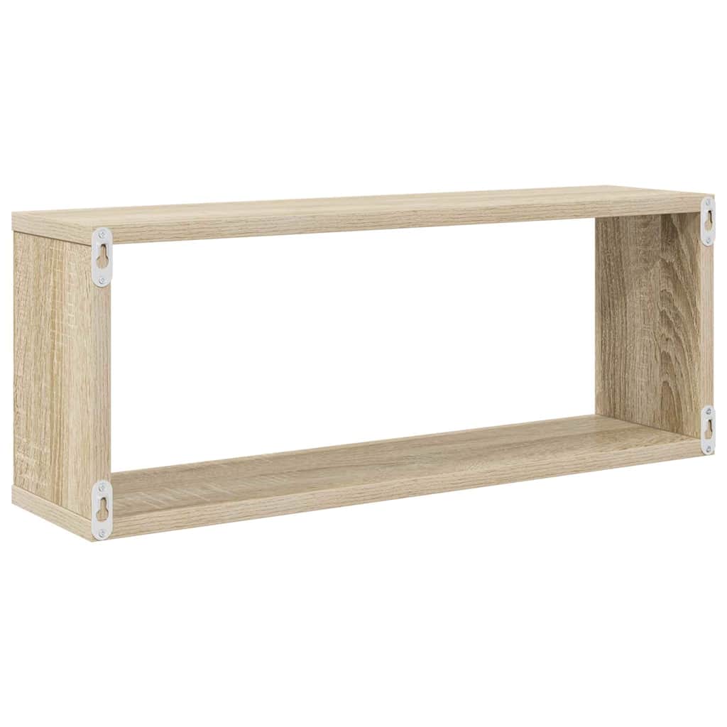 vidaXL Półki ścienne kostki, 6 szt., dąb sonoma, 60x15x23 cm
