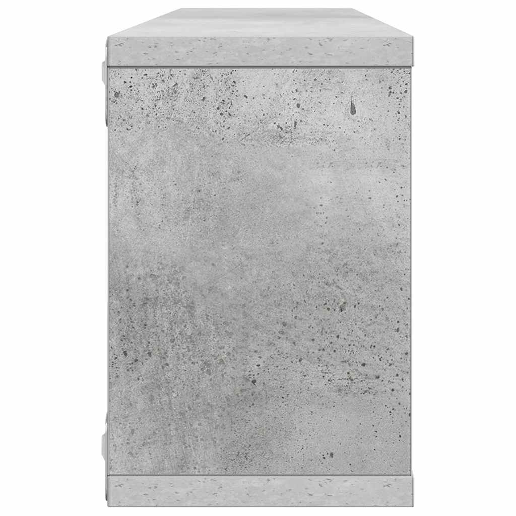 vidaXL Półki ścienne kostki 2 szt., szarość betonu, 60x15x23 cm