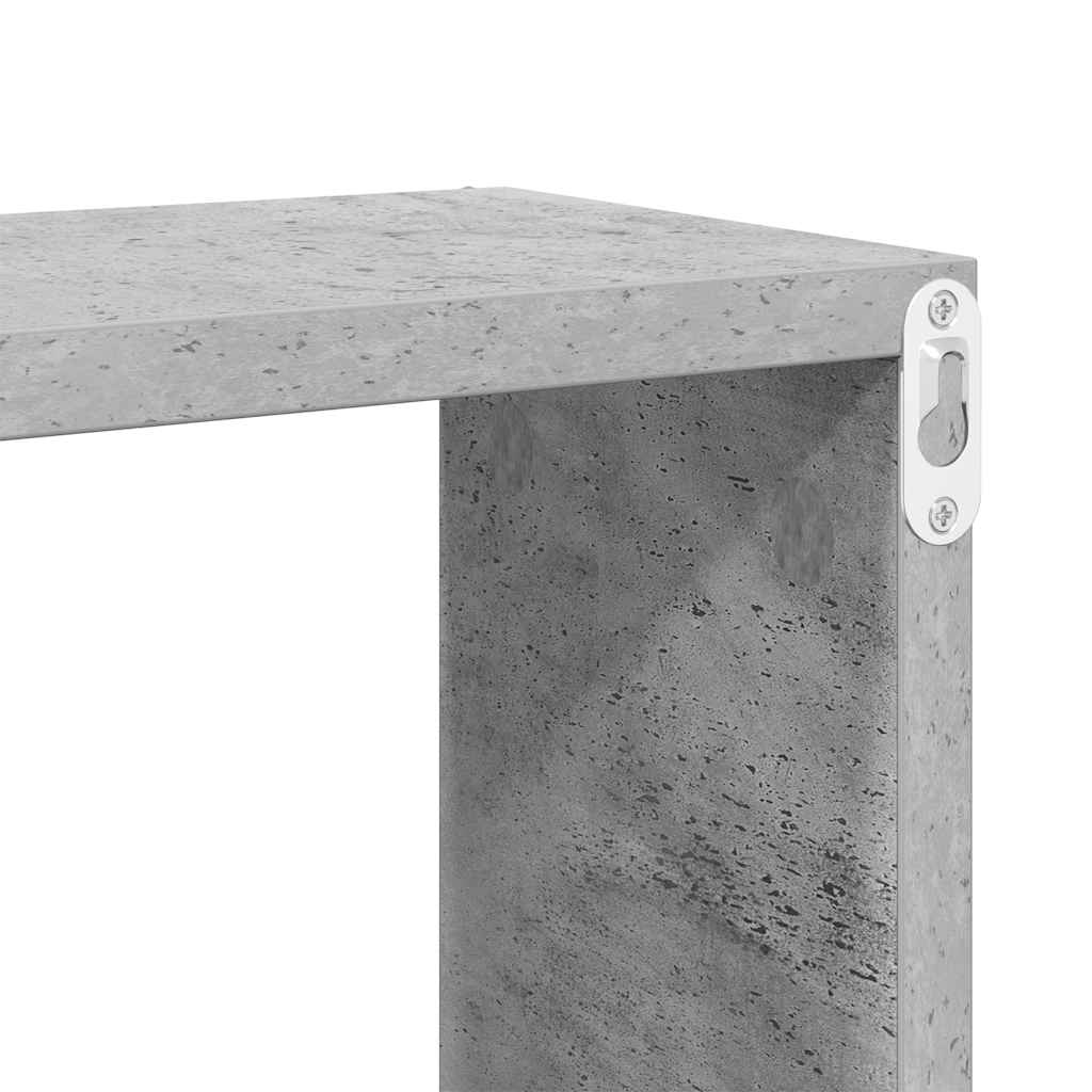 vidaXL Półki ścienne kostki 2 szt., szarość betonu, 60x15x23 cm