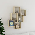 vidaXL Półka ścienna w formie kostek, dąb sonoma, 78x15x93 cm