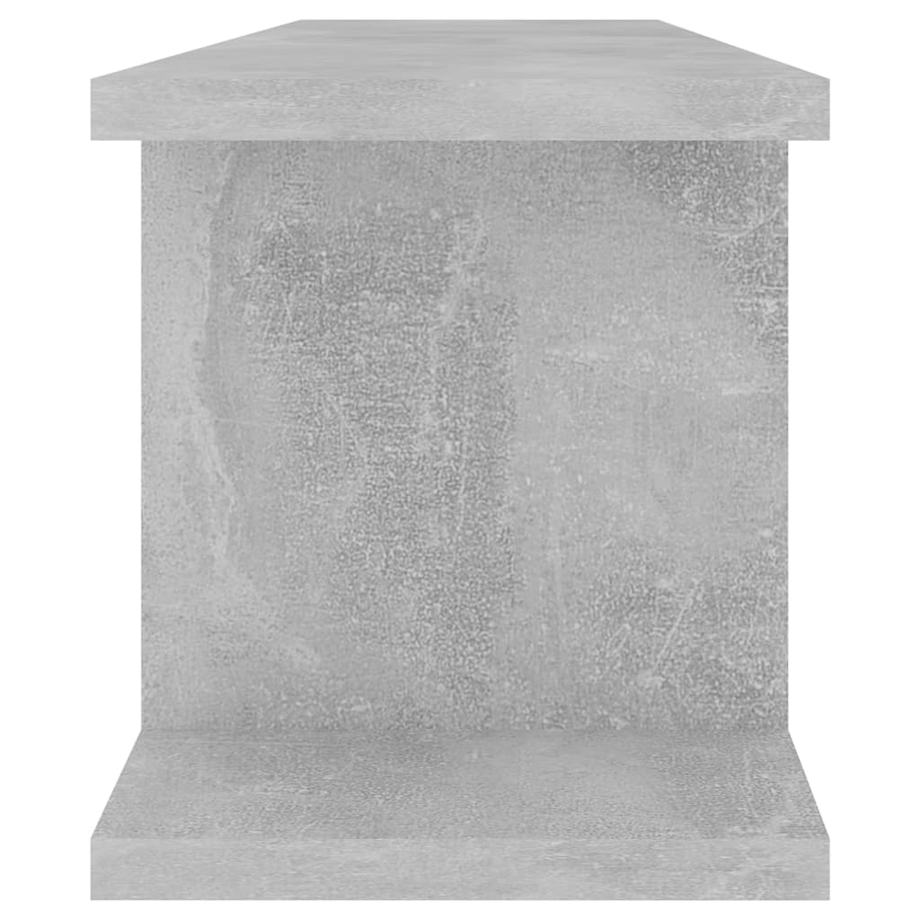 vidaXL Półki ścienne, 2 szt., szarość betonu, 75x18x20 cm