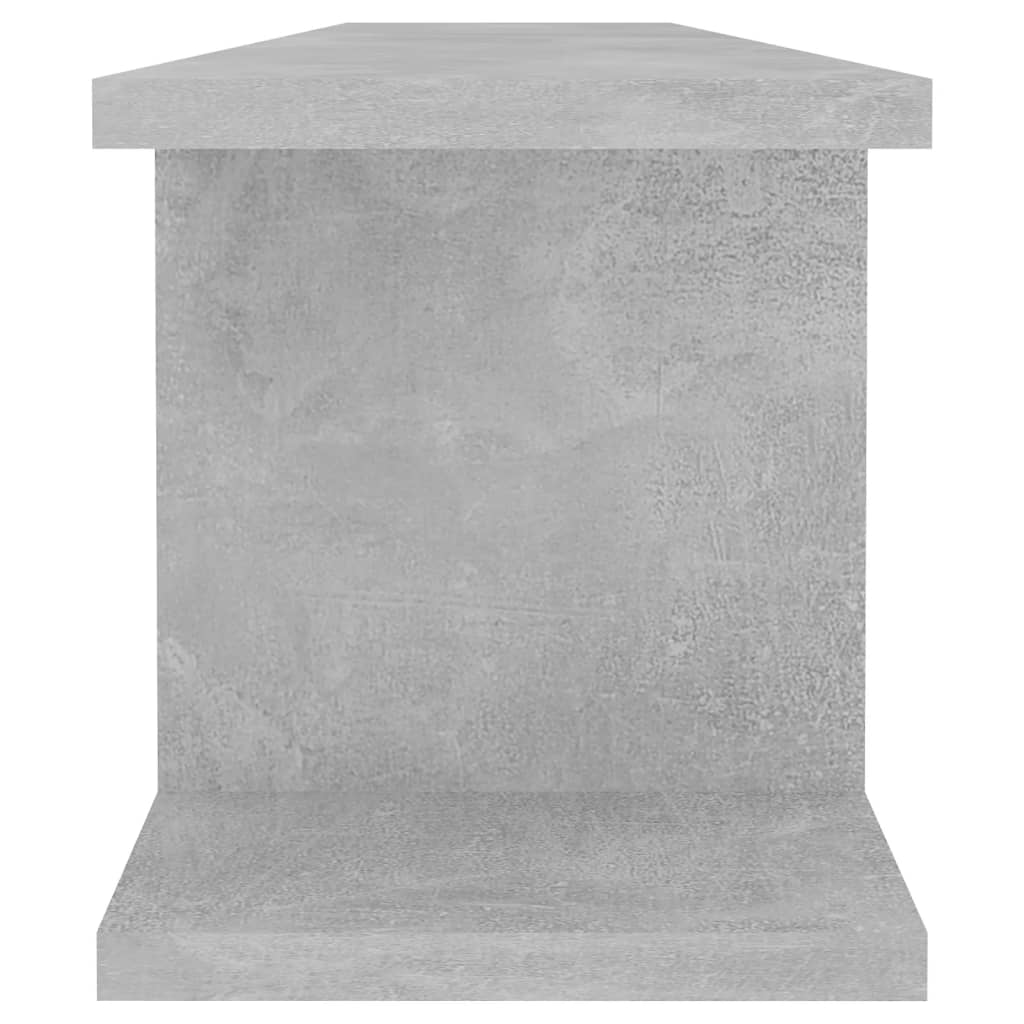 vidaXL Półki ścienne, 2 szt., szarość betonu, 90x18x20 cm