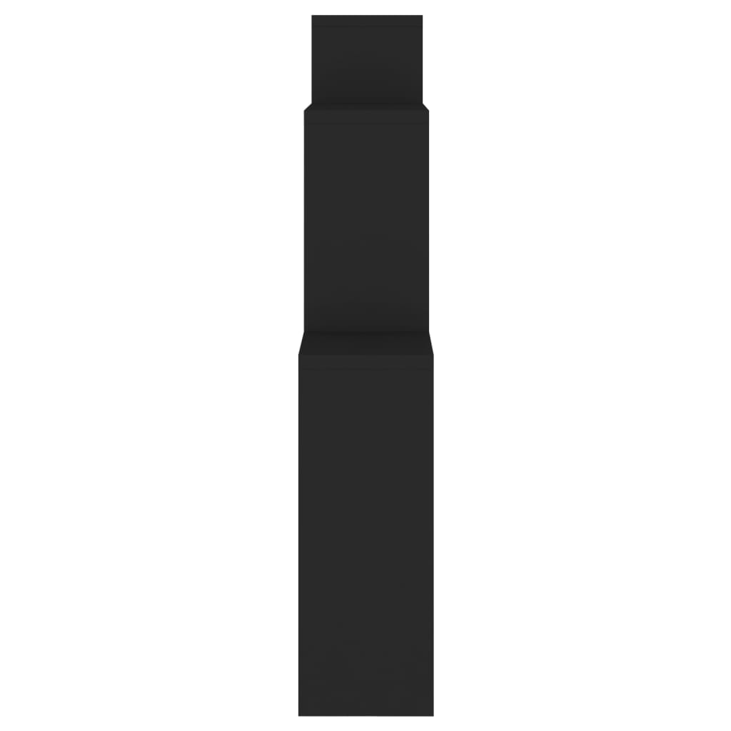 vidaXL Półka ścienna kostki, czarna 80x15x78,5 materiał drewnopochodny