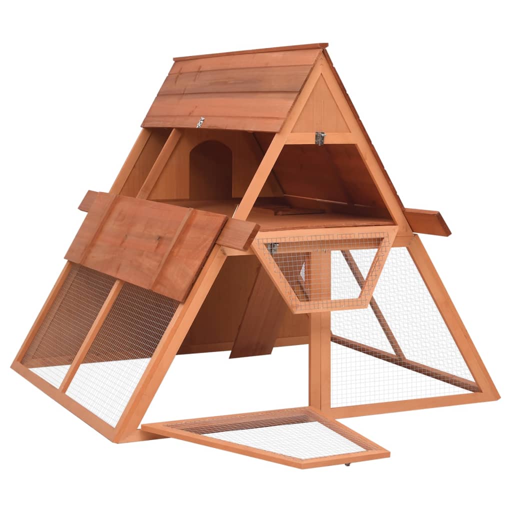 vidaXL Klatka dla królika, 152x127x109,5 cm, drewno jodłowe