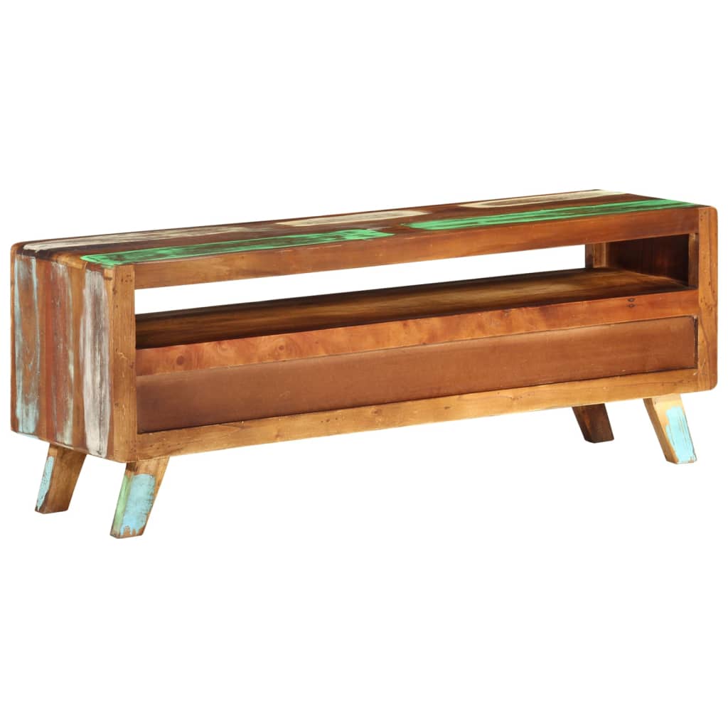 vidaXL Szafka pod telewizor, kolorowa, 110x30x40 cm, drewno z odzysku