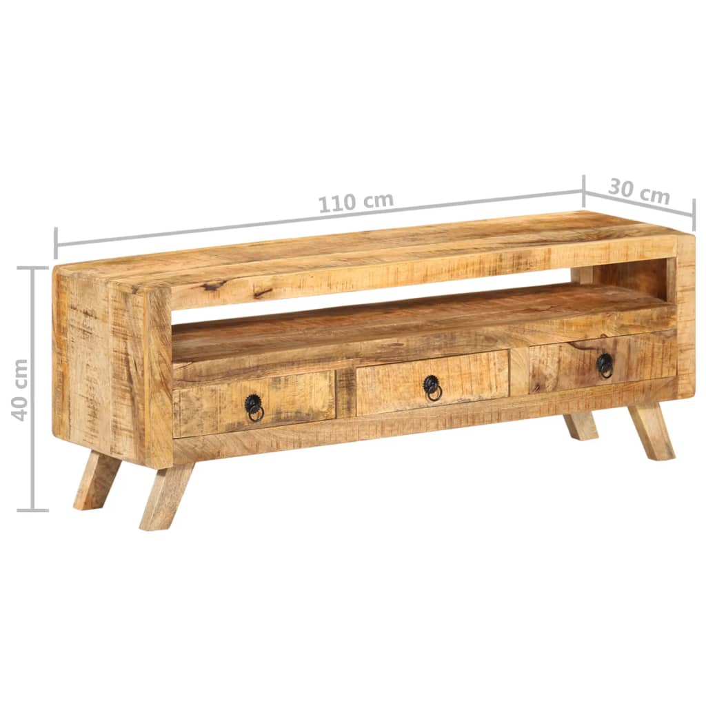 vidaXL Szafka pod telewizor, 110x30x40 cm, lite drewno mango