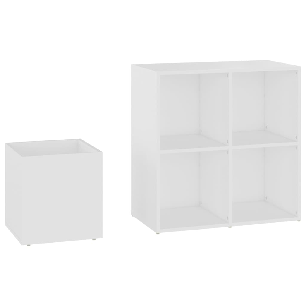 vidaXL Szafka na buty, biała, 105x35,5x70 cm, materiał drewnopochodny
