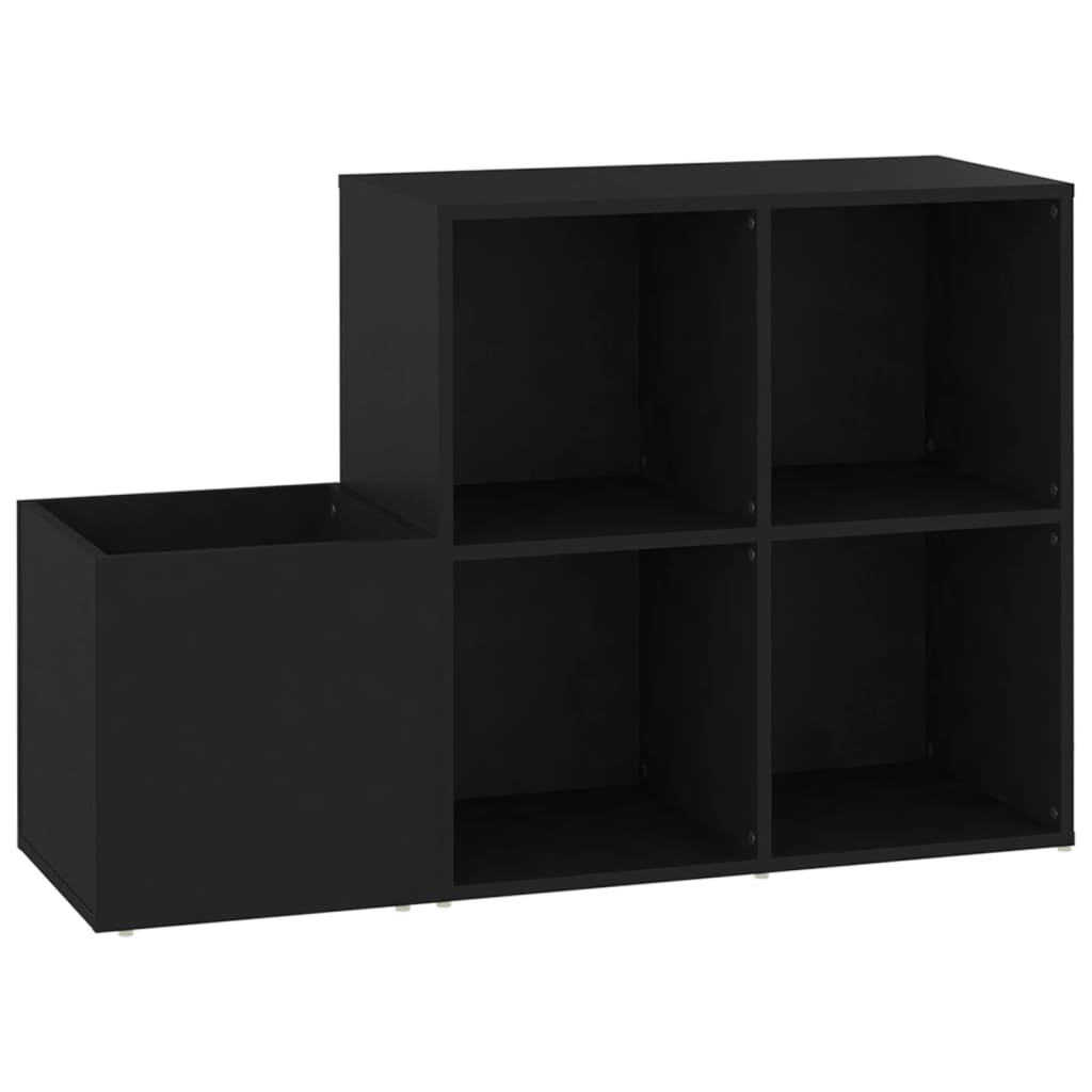 vidaXL Szafka na buty, czarna, 105x35,5x70 cm, materiał drewnopochodny