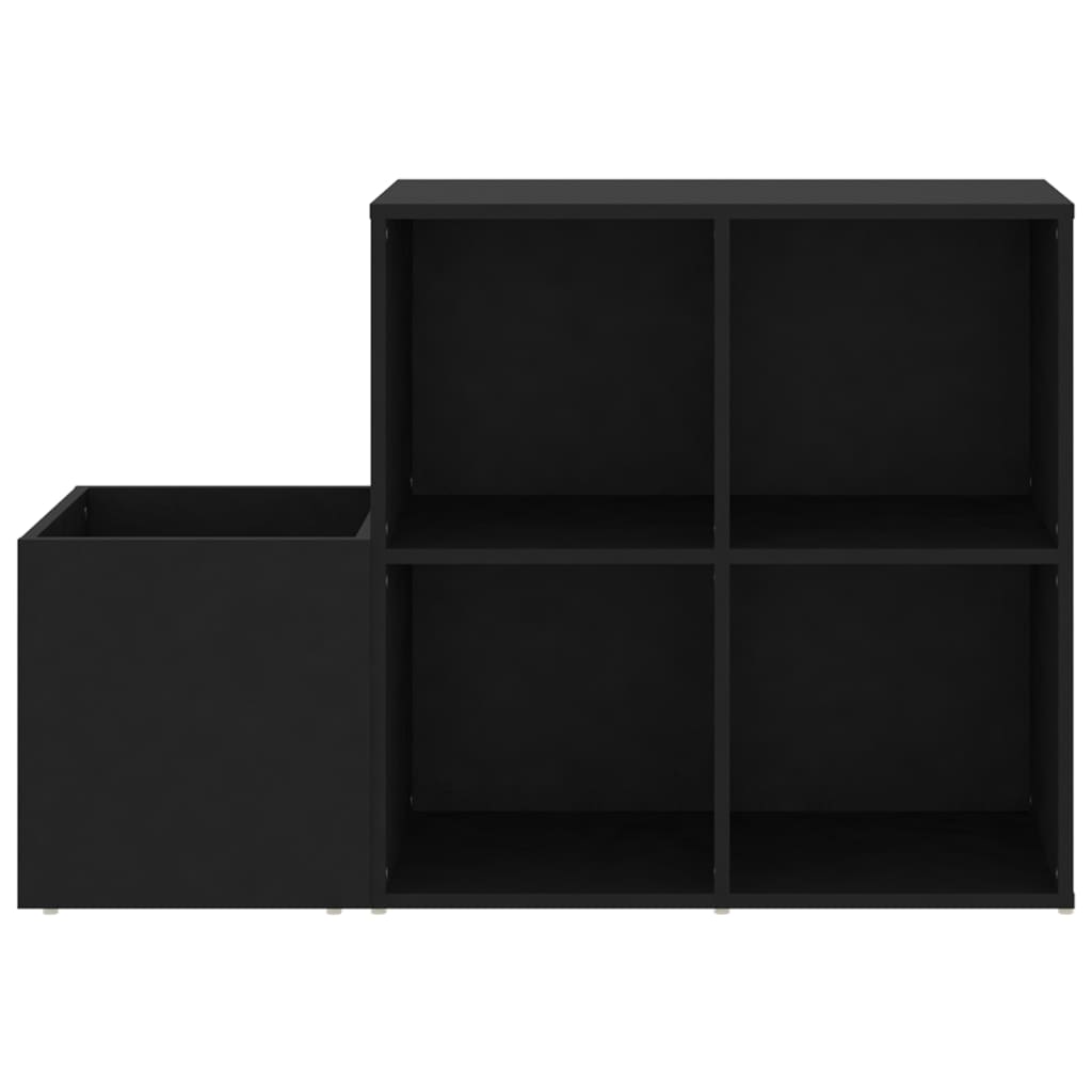 vidaXL Szafka na buty, czarna, 105x35,5x70 cm, materiał drewnopochodny