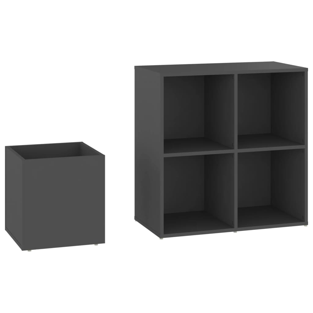 vidaXL Szafka na buty, szara, 105x35,5x70 cm, materiał drewnopochodny