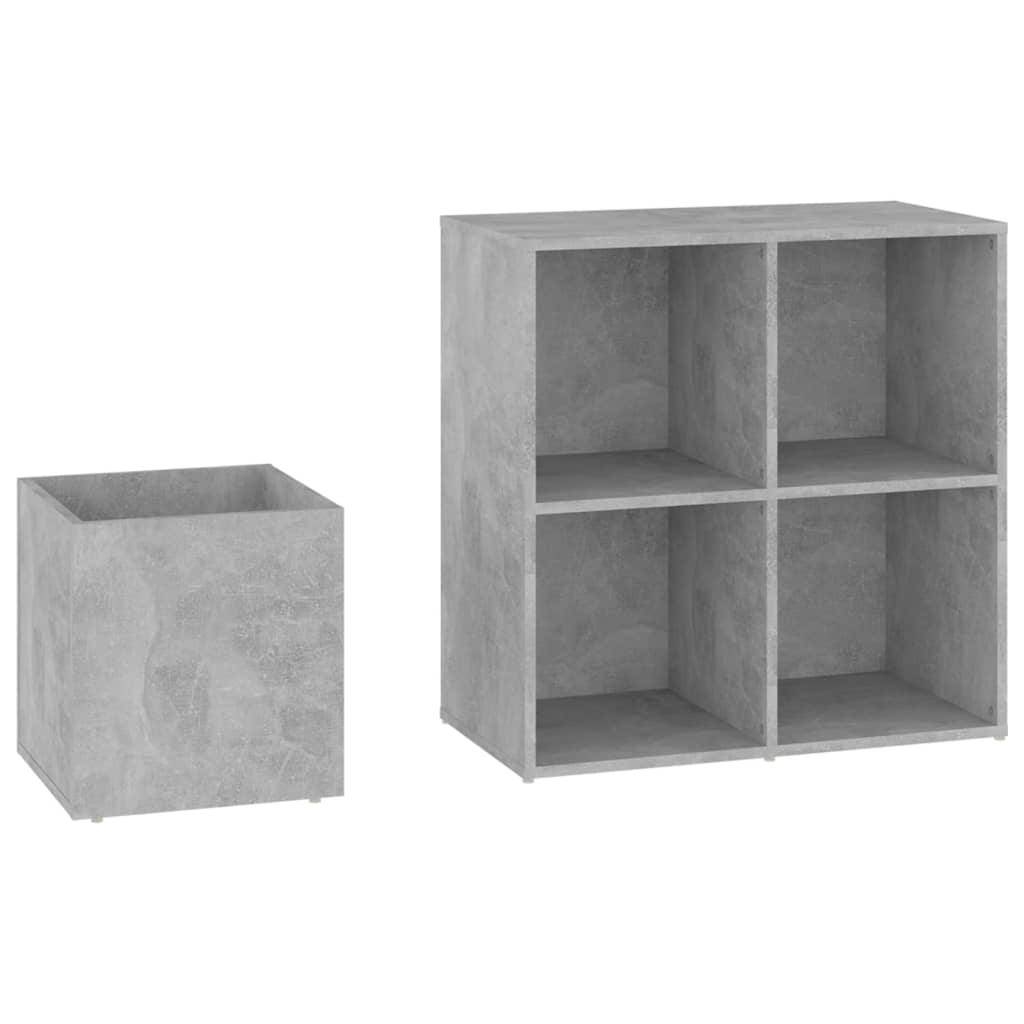 vidaXL Szafka na buty, szarość betonu, 105x35,5x70 cm