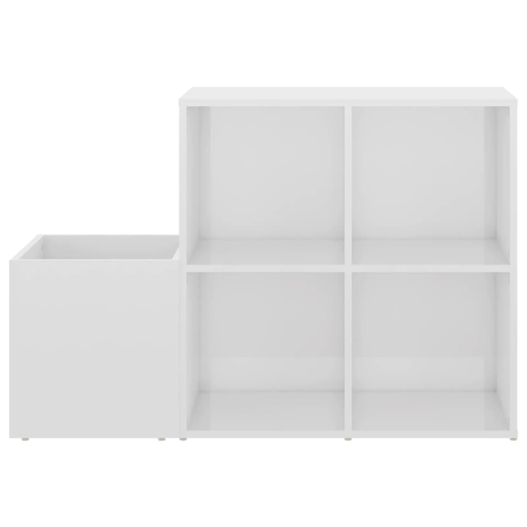 vidaXL Szafka na buty, biała z połyskiem, 105x35,5x70 cm