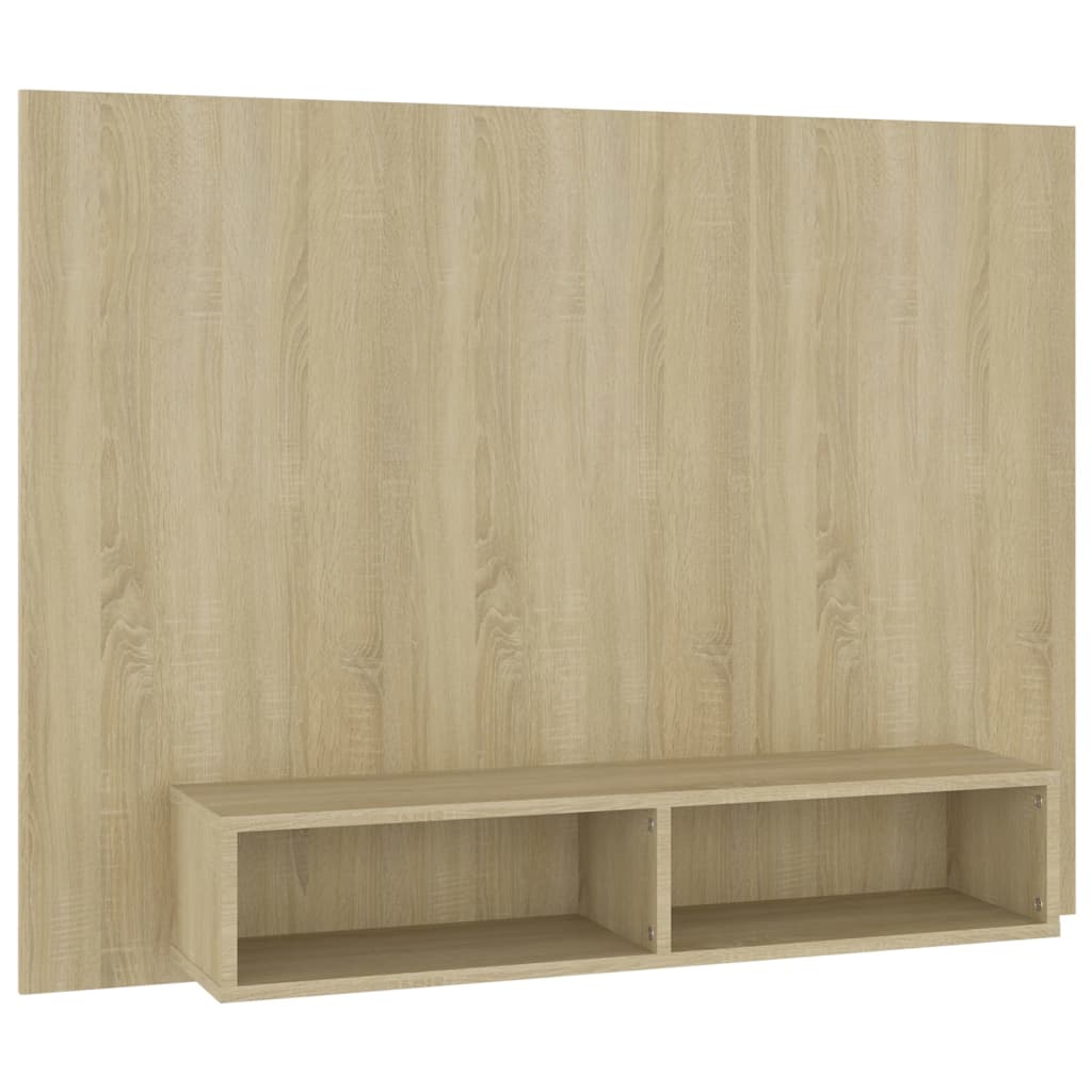 vidaXL Wisząca szafka pod TV, dąb sonoma, 120x23,5x90 cm
