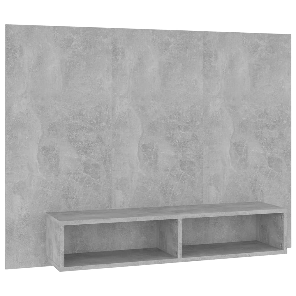 vidaXL Wisząca szafka pod TV, szarość betonu, 120x23,5x90 cm