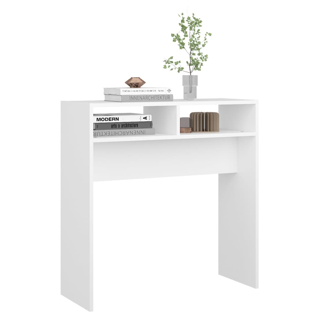 vidaXL Stolik konsolowy, biały, 78x30x80 cm, materiał drewnopochodny