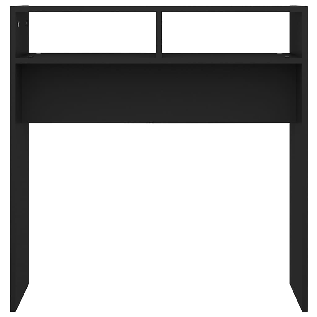 vidaXL Stolik konsolowy, czarny, 78x30x80 cm, materiał drewnopochodny