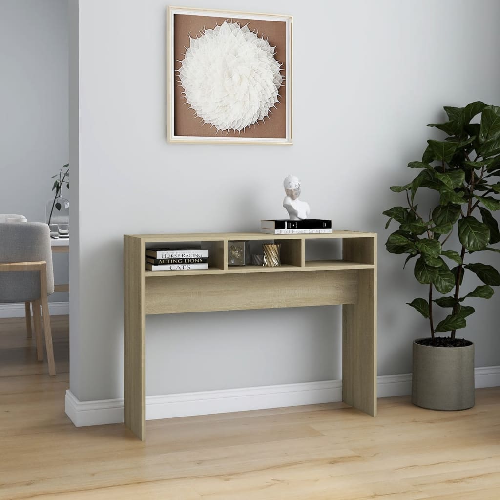 vidaXL Stolik konsolowy, dąb sonoma, 105x30x80 cm