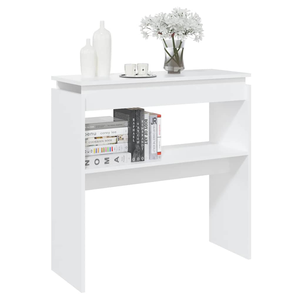 vidaXL Stolik konsolowy, biały, 80x30x80 cm, materiał drewnopochodny